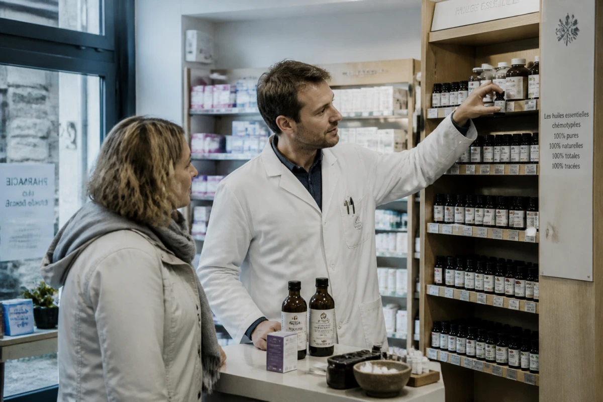 Huiles essentielles certifiées pharmacie Saint-Malo